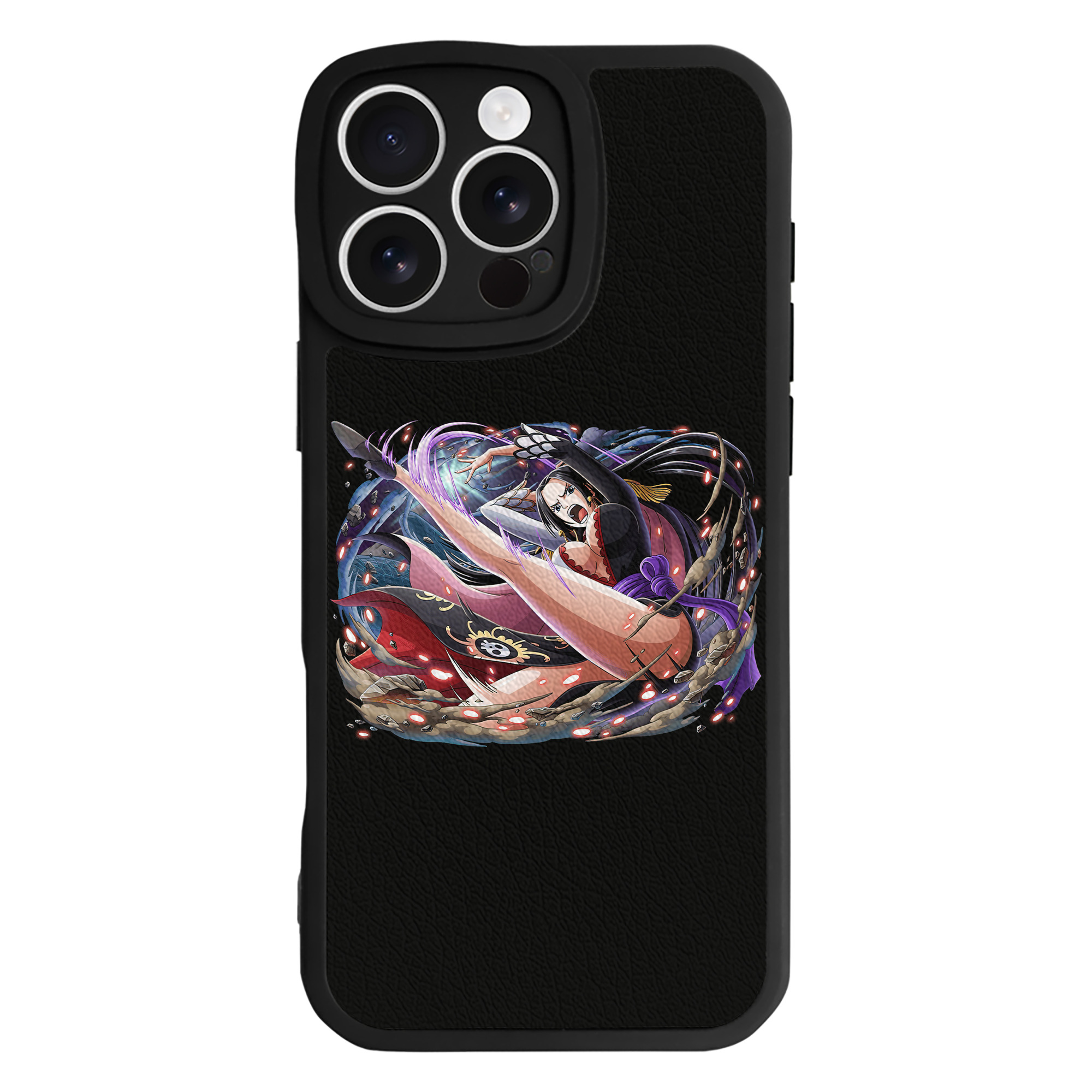 （画像用） ワンピース ボア・ハンコック ONE PIECE Boa·Hancock 【iPhone 16シリーズ対応】シリコンスマホケース（レザー調） 材質：シリコン